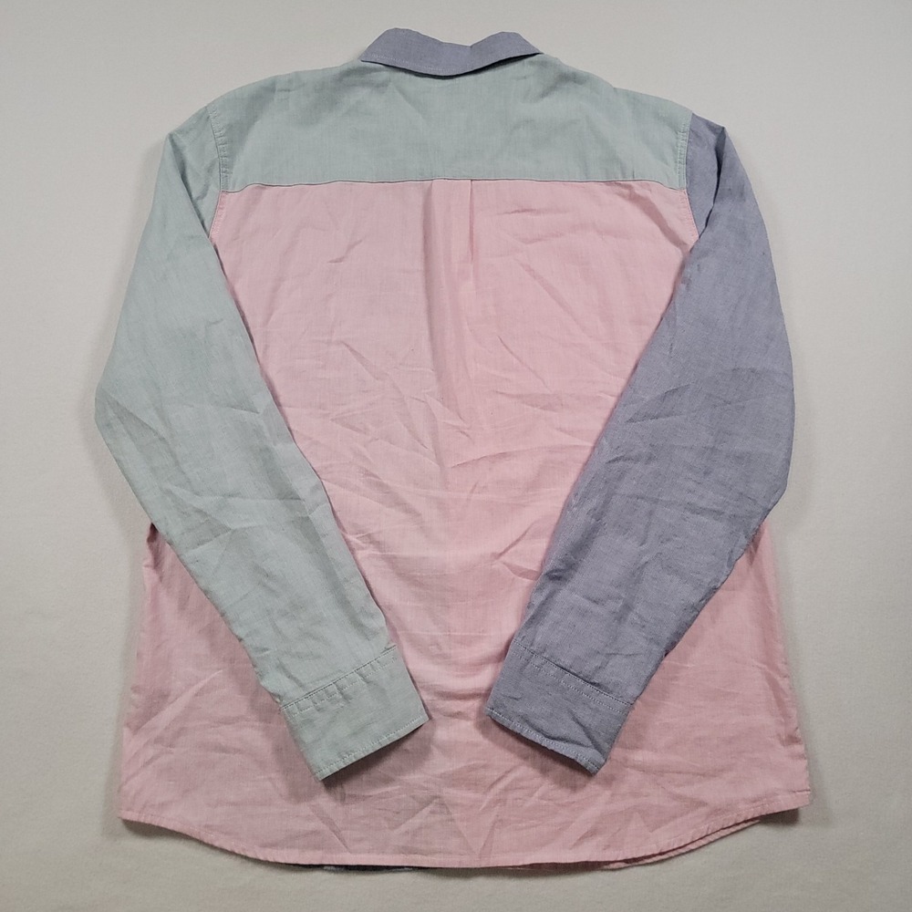 Marine Layer Men California Oxford Shirt Marge M/L Multi Colorblock Cotton - Picture 10 of 11
